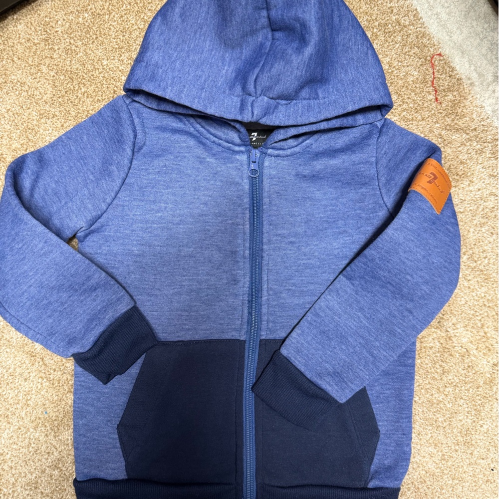 7 For All Mankind Blue Kids Hoodie